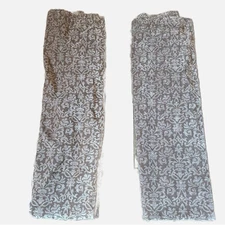 Restoration Hardware Curtain Panels Set of 2 Baroque Rococo Brown Rayon Cotton