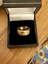 Vintage Engraved Wedding Band 9 Carat Gold Ladies