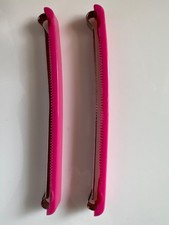 2 Goody Stay Tight Vtg Clasp Clip Hair Barrettes 3  USA WITH TEETH A30 PINK