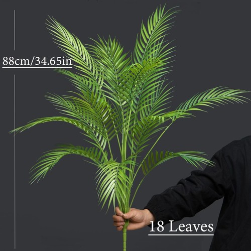 Large Artificial Palm Leaf 18 Forks Monstera Faux Plant for Home Garden Decor - Picture 9 of 25