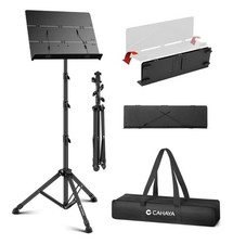 CAHAYA Sheet Music Stand Foldable: Music Stands with Tri-fold Panel Height...
