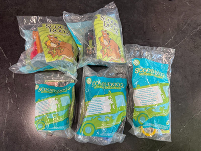Burger King Scooby-Doo 2 Monsters Unleashed Complete Set 5 Sealed Toys 2004