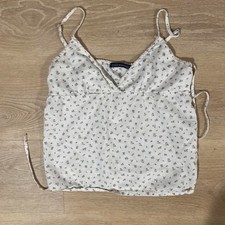 White Floral Brandy Melville Tank Top