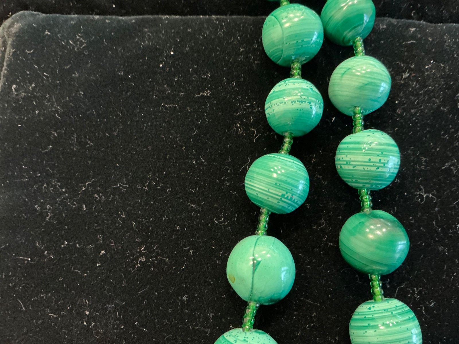 Malachite Gemstone Statement Strand Necklace - image 8