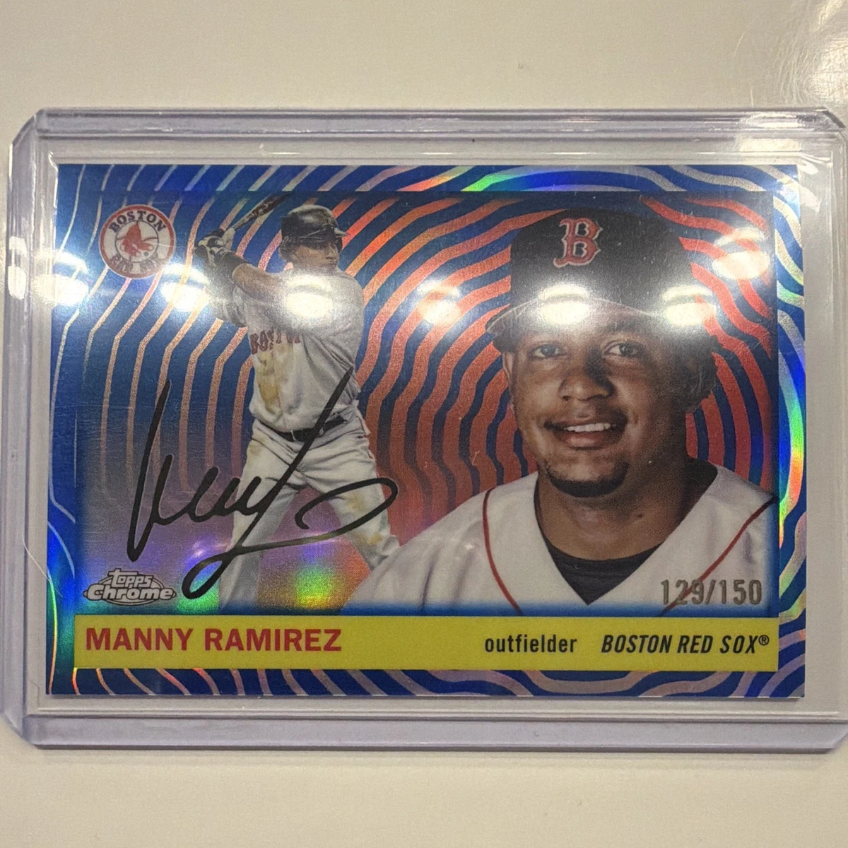 Topps Manny Ramirez Autographed Baseball Sports Trading Cards 