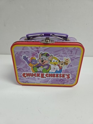 Mini 2006 Chuck E. Cheese's Munch's Band Tin Lunch Box Handle Metal Stash 5.5''