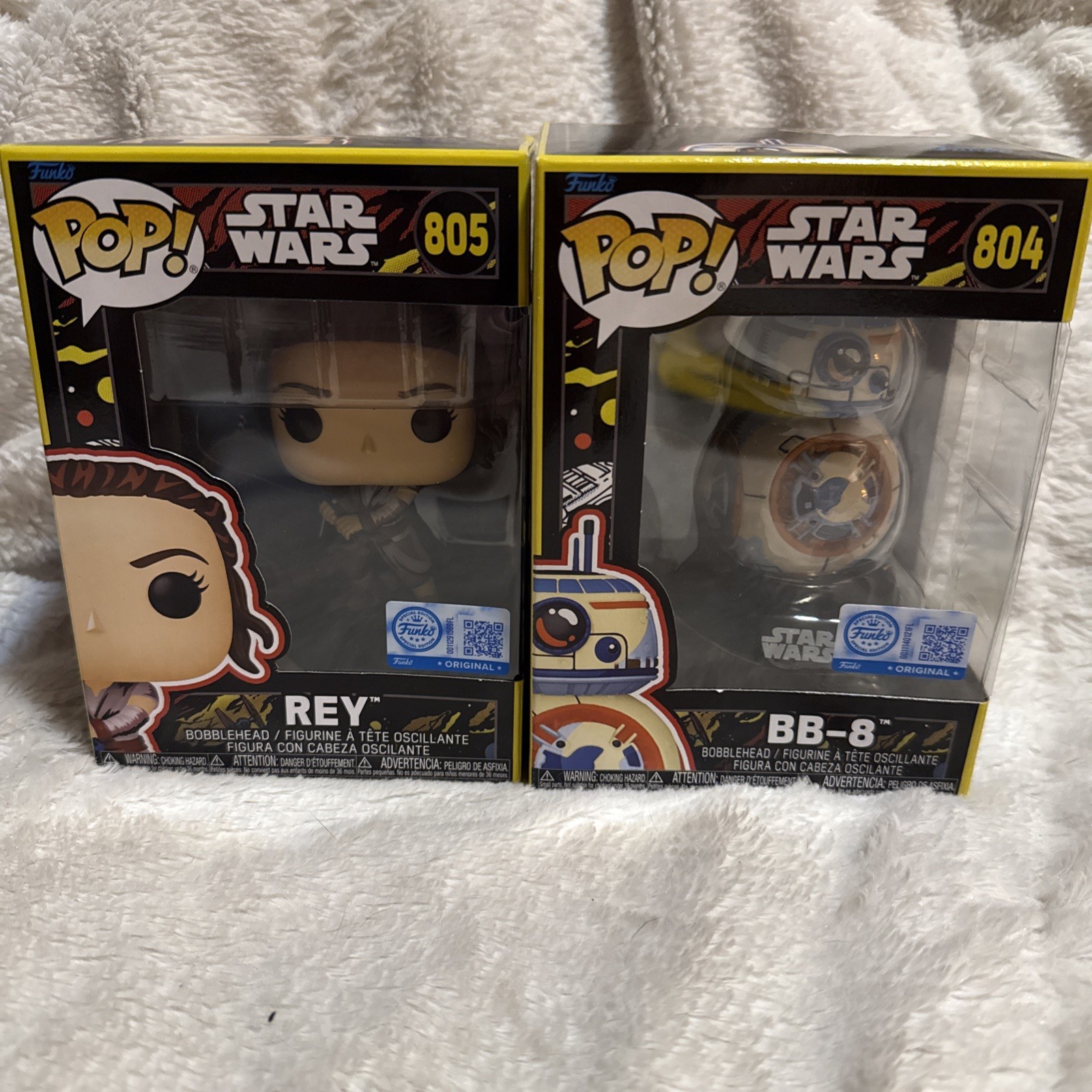 Funk Pop! Star Wars Rey 805 and BB-8 804 Set