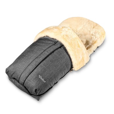 Fellhof Kinderwagenfellsack Fußsack CORTINA graphit-melange NEU