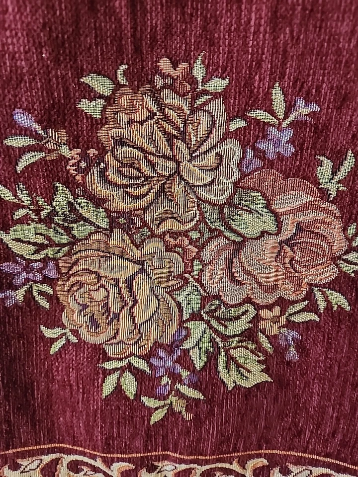 Juego de 5 fundas de almohada bordadas florales rojas y doradas decoración del hogar 16" Foto 2 de 4