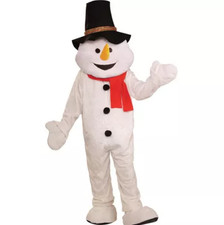Adult Plush Snowman Mascot Costume