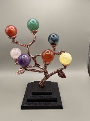 Mini Sphere Holder For Crystal Spheres Tree Of Life Chakra Reiki 