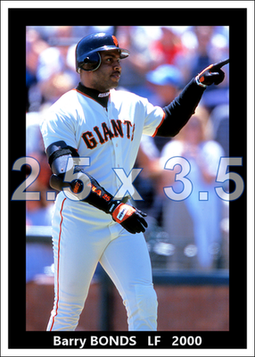 Barry Bonds - 2000 San Francisco Giants - choose a size - color