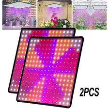 2 Pack 8500W LED Grow Light Panel Full Spectrum Lamp for Indoor Plant Veg Flower
