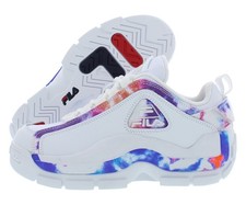 Fila Grant Hill 2 Low Tie Dye Girls Shoes Size 5, Color: White/Multi