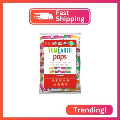 YumEarth Organic Pops Variety Pack, 250 Fruit Flavored Favorites Lollipops, Alle