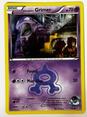 Team Aqua's Grimer 7/34 Common Double Crisis Pokemon Near Mint