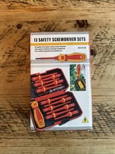 13-Piece VDE Insulated Screwdriver Set with Magnetic Tips for Electrical Safety