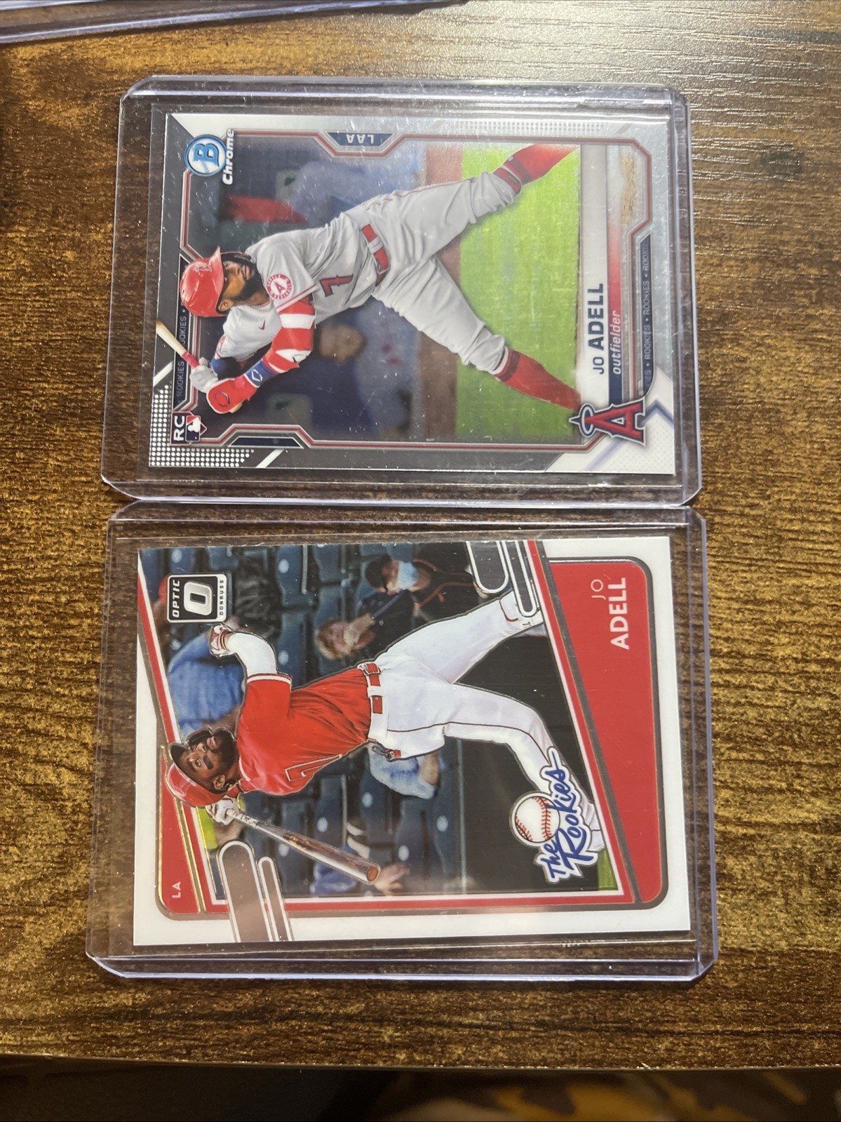 2 2021 Bowman Chrome Donruss #42 Jo Adell Rookie RC Card Angels