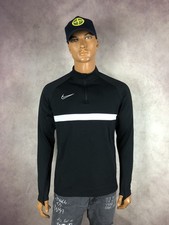 Nike Dri Fit Academy Pro 1/4 Half Zip Long Sleeve Jacket Black CW6110-010 Size M