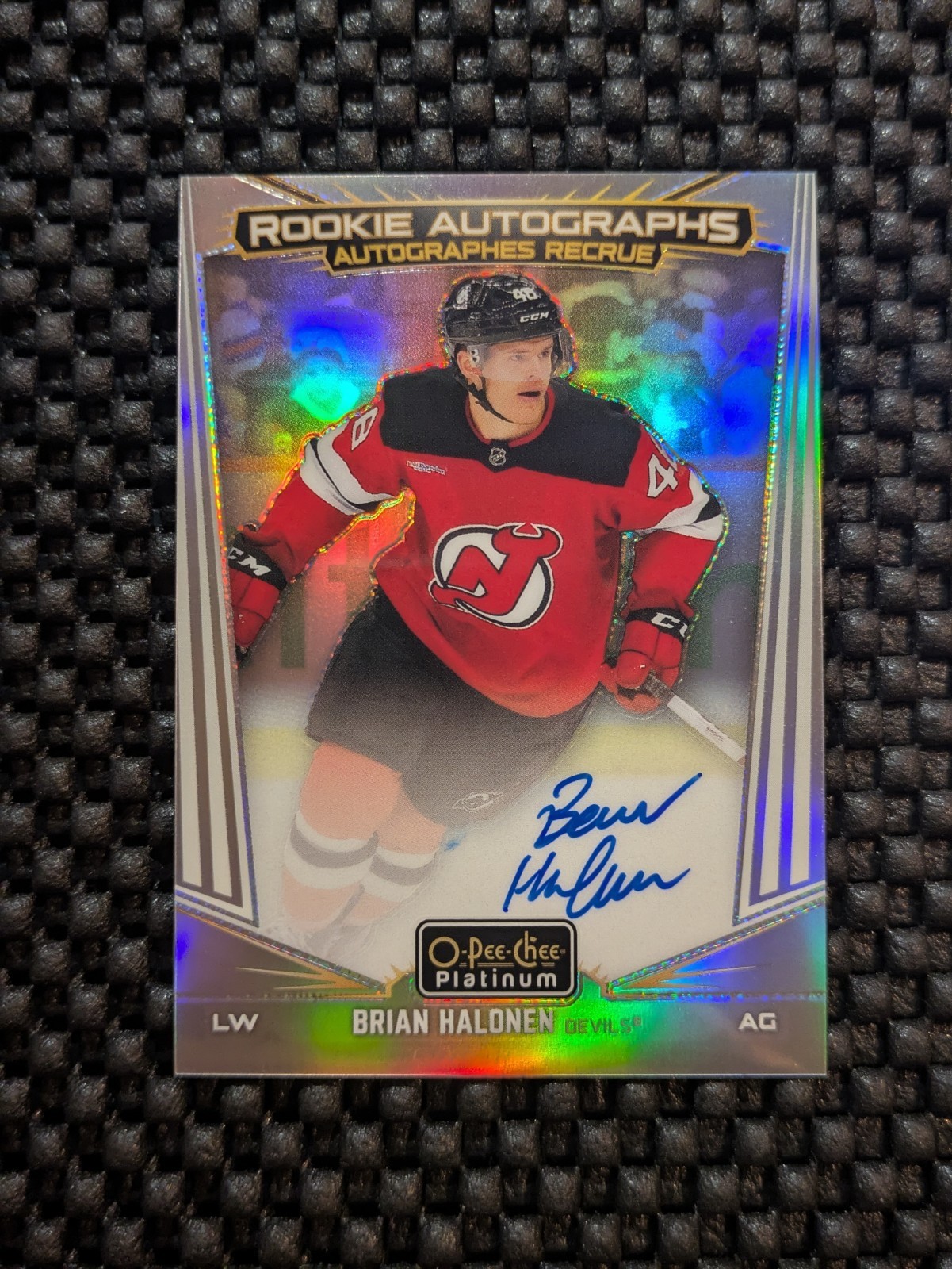 Brian Halonen 2024-25 O-Pee-Chee Platinum - Rookie Autographs  #R-BH Rainbow 