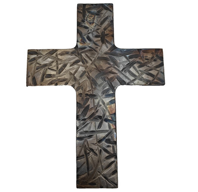 VTG 2001 Cody Walker - Iron Metal Wall Hang 14'' Cross Hammered Rustic - RARE EUC