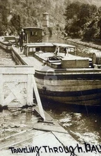 Canal Barges Dauphin County Pennsylvania PA 1915 RPPC Photo Postcard COPY
