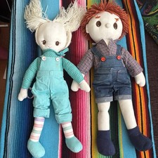 Vintage Rag Dolls 2 Good Condition  Icecream Ones I Think ??