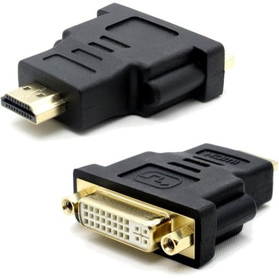 DVI-I auf HDMI Adapter - Stecker 19pol zu Buchse 24+5 - Kompatibel Mit DVI-D ...