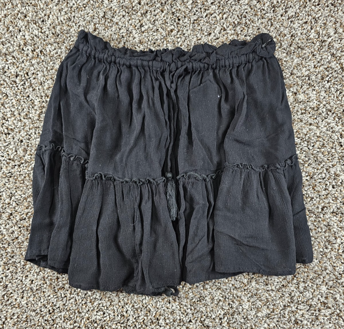 Love様 Saks Fifth Avenue Womens Sz M A Line Mini Skirt Black Vintage Y2K