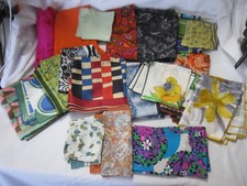 Vintage Scarf Lot 19 Silk Poly Acetate Floral Geometric Paisley Vera 