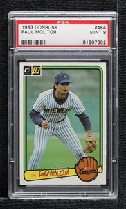 1983 Donruss Paul Molitor #484 PSA 9 MINT HOF