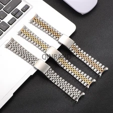 Curved End Metal Stainless Steel Watch Strap for Rolex DATEJUST Luxury Bracelet