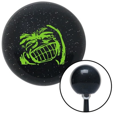 Green Big Grin Meme Black Metal Flake Shift Knob w/ M16x1.5 Insert Shifter Auto