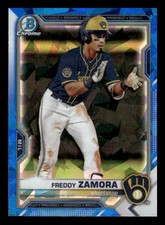 2021 Bowman Sapphire Edition #BCP-2 Freddy Zamora Milwaukee Brewers