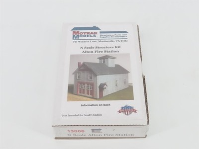 N 1/160 Scale Motrak Models Laser-Cut Kit 13006 Alton Fire Station - SEALED