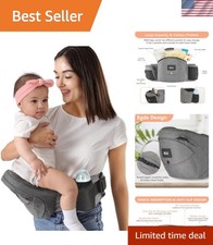 Baby Hip Carrier with Safety Buckle  Pockets - Comfort for Newborns to Toddlers
