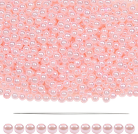 1000 StüCk Bastelperlen Rosa 4 Mm Acrylperlen Mit Loch Runde Perlen Zum AuffäDel