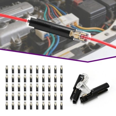 50 pcs Double-Wire Plug-in Connector, Cable Clamp with Locking Buckle, AWG 18-22