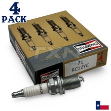 4 Pack Spark Plugs Champion Copper Set for 19...