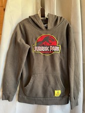 Jurassic Park Hoodie Youth Medium Gray Pullover Sweatshirt Exclusive Dinosaur
