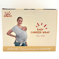 Momtory Baby Wrap Carrier Cotton Blend Newborn to Toddler Slate Grey
