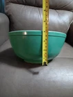 AUTHENTIC PYREX Vintage Green Mixing Bowl T.M REG U.S PAT OFFICIAL