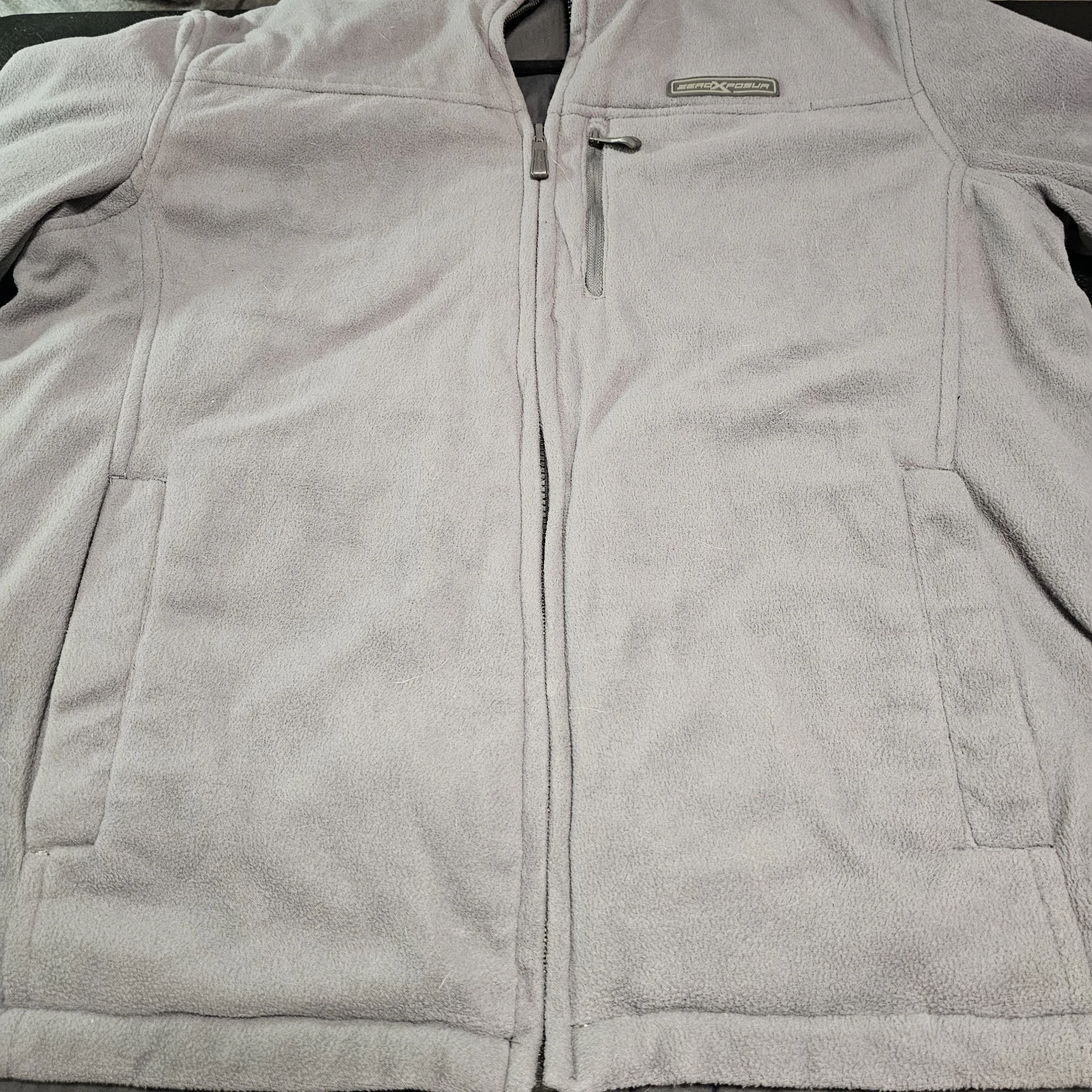 ZeroXposur Jacket Mens Large Gray Fleece Outdoor Hiking Golf Stretch Layer