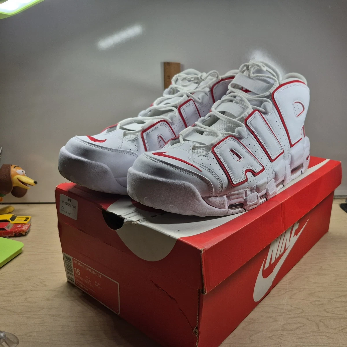 Nike Air More Uptempo White Varsity Red 2018 - огромный выбор по