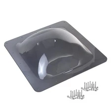  RV Skylight Replacement,18" x 18" Skylight Outer Dome 14" x 14" Smoke Gray