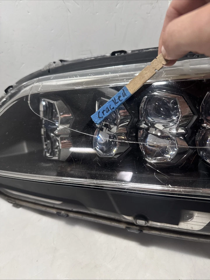 Faro LED 33150-TY2-A03 agrietado para conductores LH Acura RLX 2014 2015 2016 2017 Foto 3 de 4