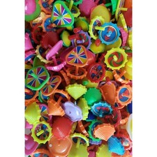 Vintage gumball vending spoke color swirl spintops charms lot 12 new old stock