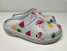 Oofos OOcloog Flamingo Recovery Shoes Clog Womens Size 7 Limited Edition