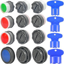 12PCS Faucet Aerator 4Sizes Faucet Aerator Key Removal Wrench Aerator Replacemen