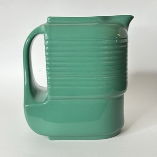 1930’s Art Deco Westinghouse Emerald Green 8" Water Pitcher Hall China Co USA
